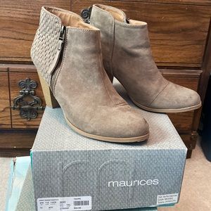 Maurices Taupe heel boots